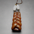 THICK BRAID MOTIF NECKLACE WITH HAND ROLLED BEADS