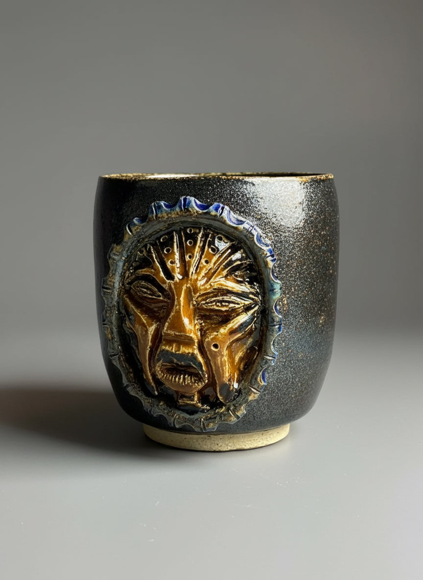 ** NEW ** AFRICAN MASK CAMEO CUP (Darque Likka Collection)
