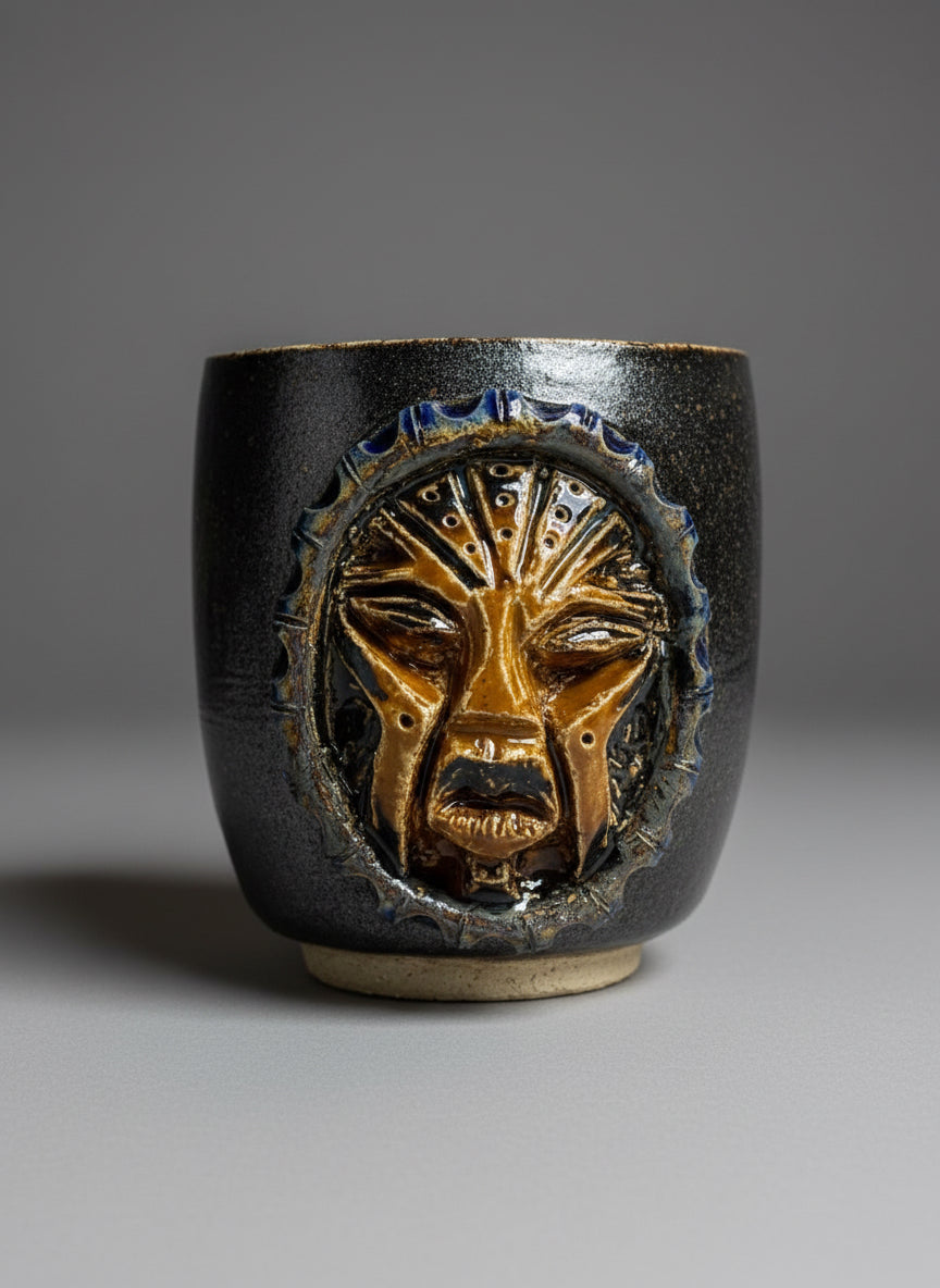 ** NEW ** AFRICAN MASK CAMEO CUP (Darque Likka Collection)