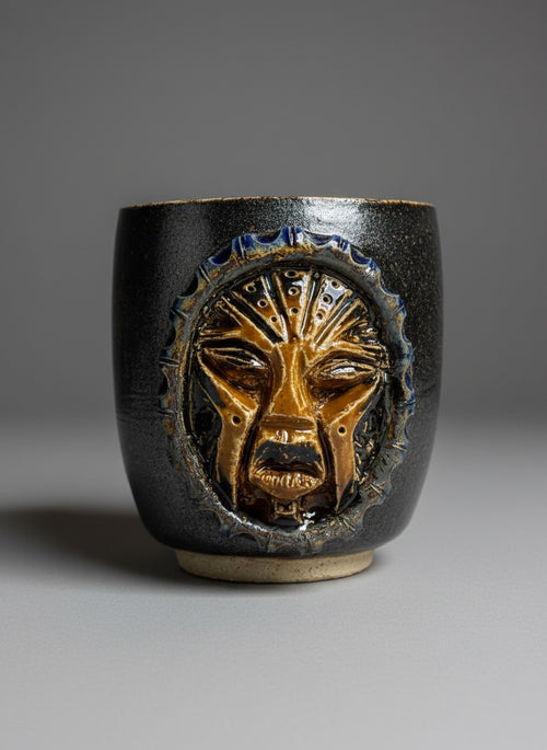 ** NEW ** AFRICAN MASK CAMEO CUP (Darque Likka Collection)